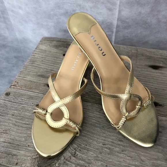 Bijou Gold Sandals size 7 - Picture 1 of 7